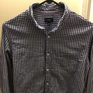 J. Crew linen gingham button down. Size small.